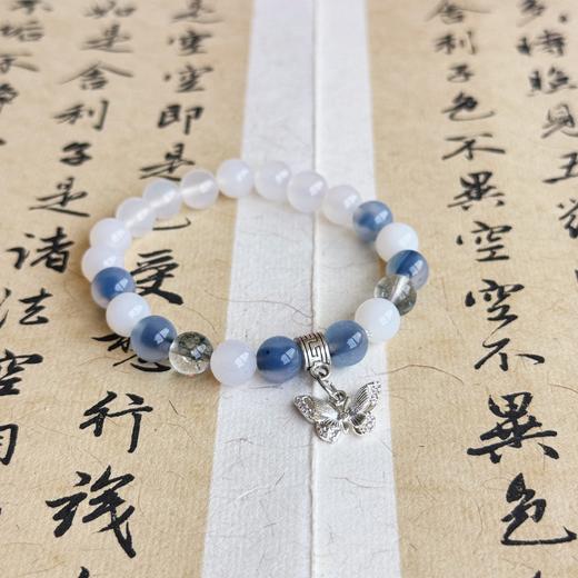 【敦煌蝴蝶梦玛瑙手串】敦煌福泽小众蝴蝶玛瑙白水晶手串 文艺国风女 小清新温柔手串 商品图2
