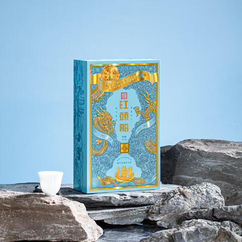 【香气馥郁】樟林红头船单丛系列一帆风顺（蓝金龙）鸭屎香 蓝金色 商品图2