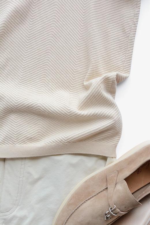 原单英国轻奢级高端纹理针织POLO精梳棉双纱透气精英衫 商品图5