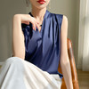 雀说醋酸缎面v领吊带背心女气质显瘦西装 内搭无袖外穿挂脖上衣ALA12-5-A31 商品缩略图6