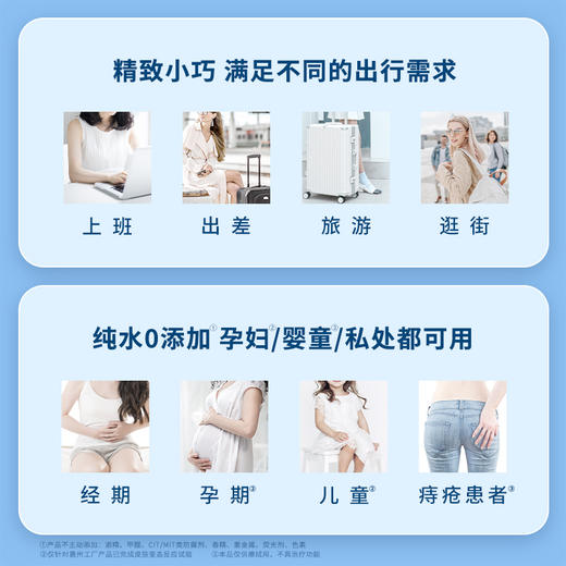 洁比兔湿厕纸纯水湿巾小包便携随身装擦私密男女通用清洁湿纸巾 商品图2