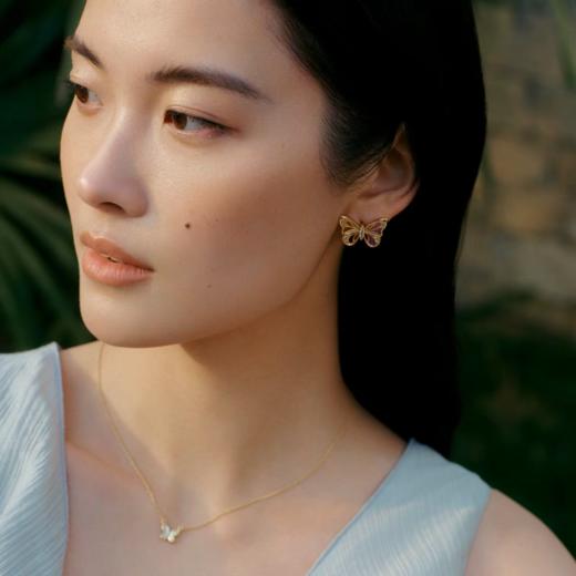 2楼「新品」Fellala/翡拉拉「化蝶」系列大耳钉镂空匠心紫色限定耳饰货号925419102吊牌价799现价719 商品图1