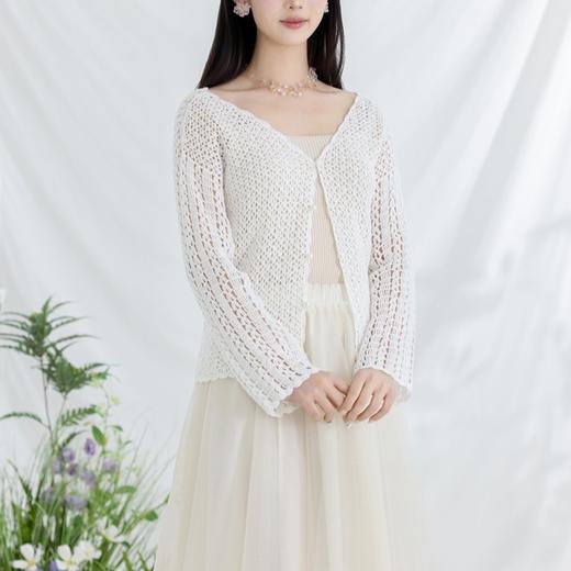 苏苏姐家素韵轻羽开衫手工diy编织钩针蕾丝线毛线团自制外套材料包 商品图1