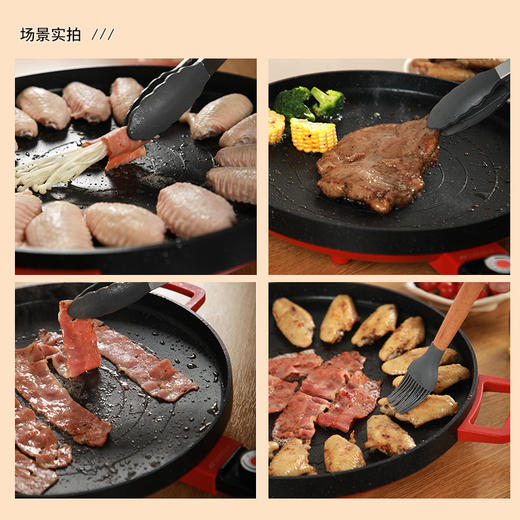 山水（SANSUI）多功能煎烤锅SKP-K36（中国红） 商品图4