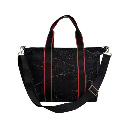 拼色斜挎手提托特包 商品图1