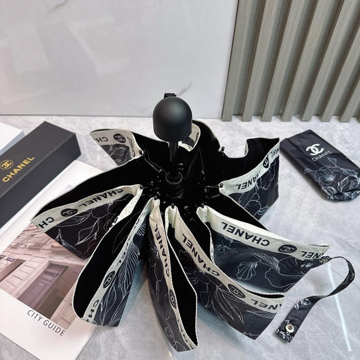 夏季特惠💰230 香奈儿 新款山茶花五折手开晴雨伞 商品图5