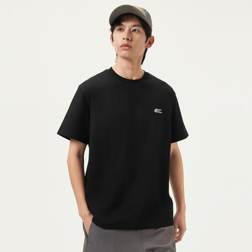 gxg.jeans男装 黑色后背印花时尚潮流宽松短袖T恤男 25年夏季新款 商品图1