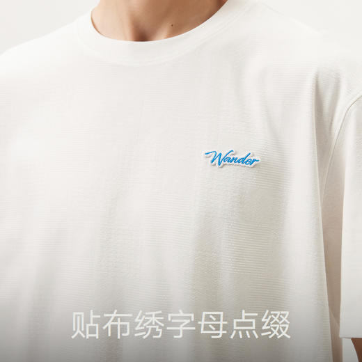 gxg.jeans男装 多色拼接肌理字母点缀简约圆领短袖T恤男 25夏热卖 商品图4