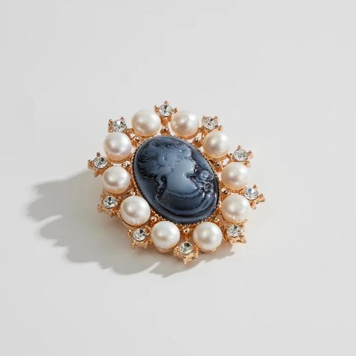 礼兰 无核淡水珍珠胸针(可吊坠)6-7mm 古典气质装饰 商品图1