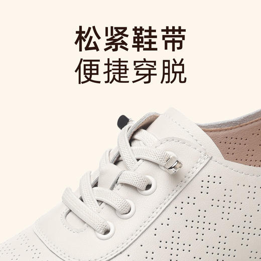 信诺妈妈鞋2025新款夏季真皮舒适软底透气中老年单鞋运动休闲鞋女5C2023-11T 商品图2