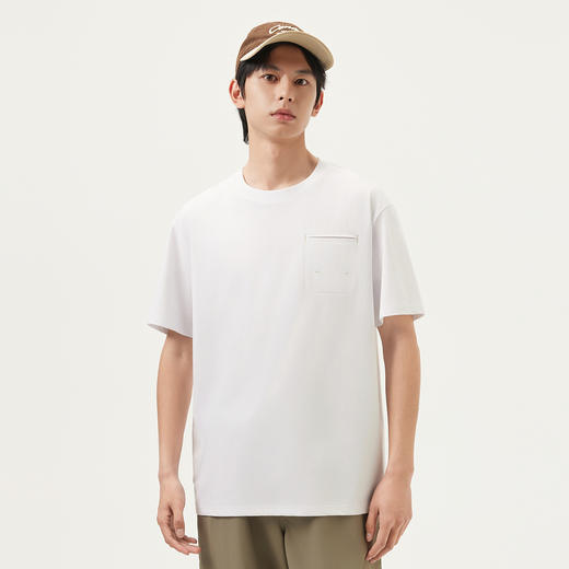 gxg.jeans男装 25年夏热卖多色圆领简约个性口袋宽松短袖T恤男士 商品图1