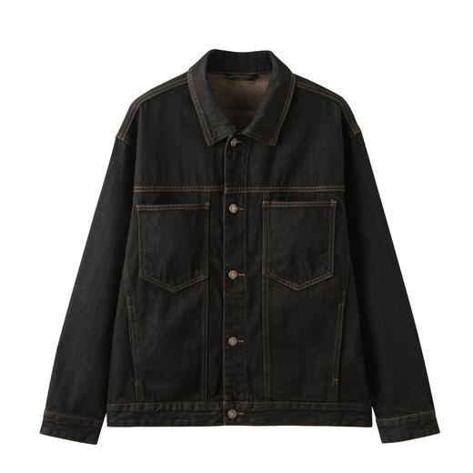 gxg.jeans男装 明线设计复古时尚潮流基础牛仔夹克外套男25春热卖 商品图3