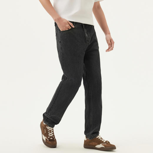 gxg.jeans男装 黑灰复古水洗宽松锥形时尚牛仔长裤男 25年春热卖 商品图3