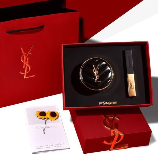 【品牌授权】YSL圣罗兰口红气垫套装 礼盒粉色/红色随机 小金条1966 21号送礼盒装生日礼物 节日礼物送礼 情人节礼物 520礼物 送闺蜜 商品图7