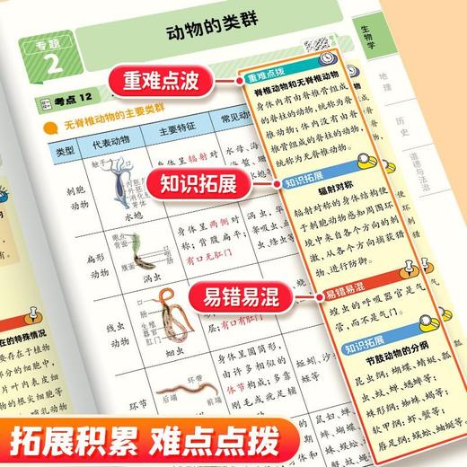 趣味速记【初中小四门（生物地理历史道法）一本全】【初中数理化一本全】考点及公式定律突破中考基础知识速记 商品图3