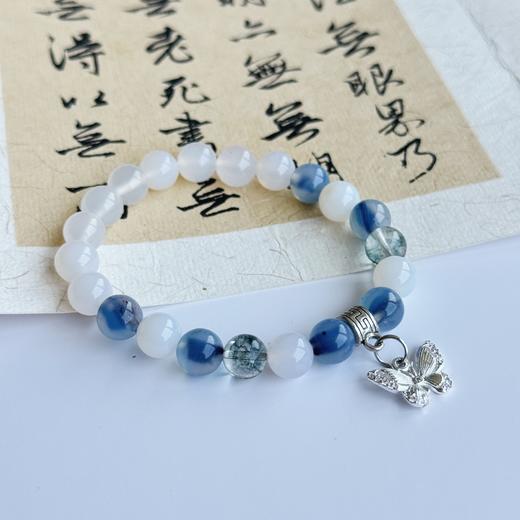 【敦煌蝴蝶梦玛瑙手串】敦煌福泽小众蝴蝶玛瑙白水晶手串 文艺国风女 小清新温柔手串 商品图3