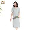 佐尔美夏季新款新中式国风时尚气质桑蚕丝短袖连衣裙女M42LS98 商品缩略图2