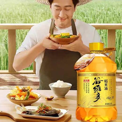 金龙鱼谷维多双一万稻米油4L 商品图0