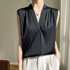 雀说醋酸缎面v领吊带背心女气质显瘦西装 内搭无袖外穿挂脖上衣ALA12-5-A31 商品缩略图8
