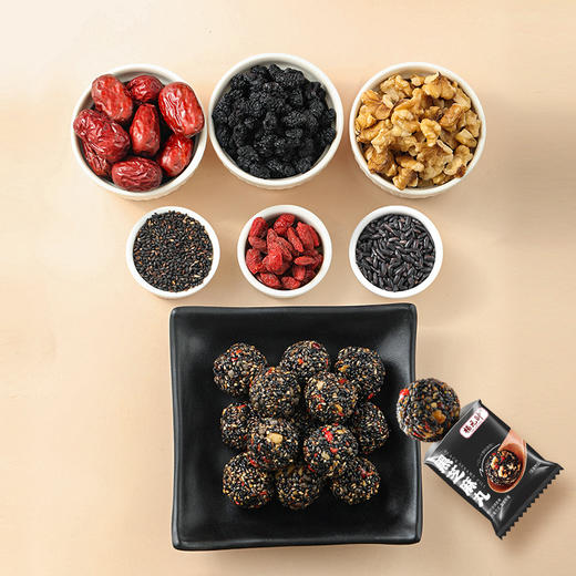 【秒杀19.9到手80袋❗黑芝麻丸红枣丸】甄选品质原料制作，配料简单干净，新鲜日期发出，核桃枸杞桑葚营养小零食，下午茶休闲茶点小吃L 商品图3