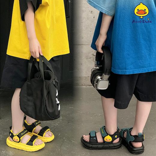 小黄鸭夏季儿童凉鞋男女童休闲鞋沙滩鞋卡通防滑凉拖24-35 商品图3
