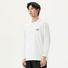 gxg.jeans男装 白色细致绣花基础休闲圆领长袖T恤内搭 25年春热卖 商品缩略图2