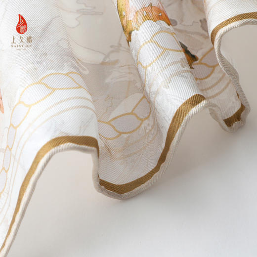 SAINTJOY/上久楷礼盒  蝶花曦黄色 发带SPS24F10  伞SPS24L14 真丝方巾FJS24047 商品图9