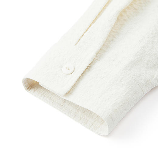 gxg.jeans男装  米白泡泡纱肌理简约休闲长袖衬衫外套男 25夏热卖 商品图4