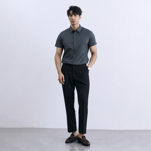 SIMU轻奢夏季免烫衬衫 短袖款商务衬衫，休闲防晒短衬 商品图7