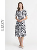 LIZZY夏季简约清爽印花圆领通勤短袖连衣裙6559 商品缩略图2