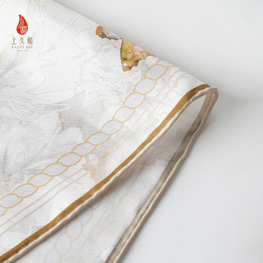 SAINTJOY/上久楷礼盒  蝶花曦黄色 发带SPS24F10  伞SPS24L14 真丝方巾FJS24047 商品图8
