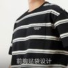 gxg.jeans男装 黑色条纹设计复古休闲宽松圆领短袖T恤 25年夏热卖 商品缩略图4