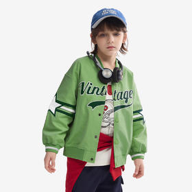 【秒】【MQD】童装男童棒球服学院外套春秋装款儿童撞色贴布绣棒球外套