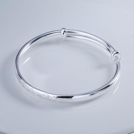 【宏艺珠宝】福缀云章·足银手镯 商品图3