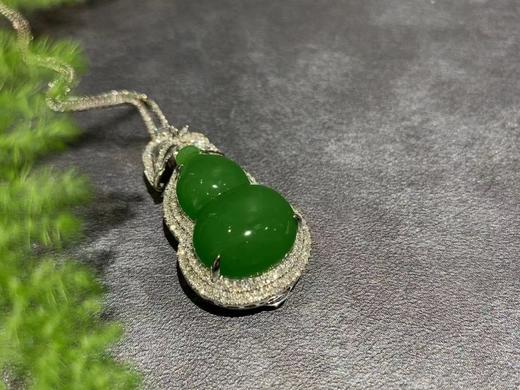 【御珠宫坊·传藏系列】金镶碧玉葫芦吊坠 商品图1