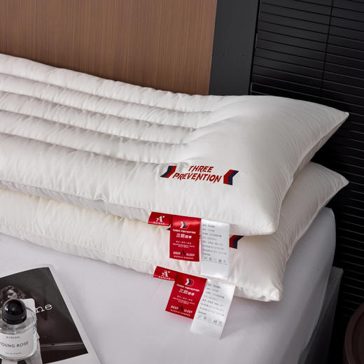 自然醒A类全棉三防双人长枕头助睡眠情侣长款一体长条枕防水油污枕芯护颈椎双层纱长枕套 XK 商品图7