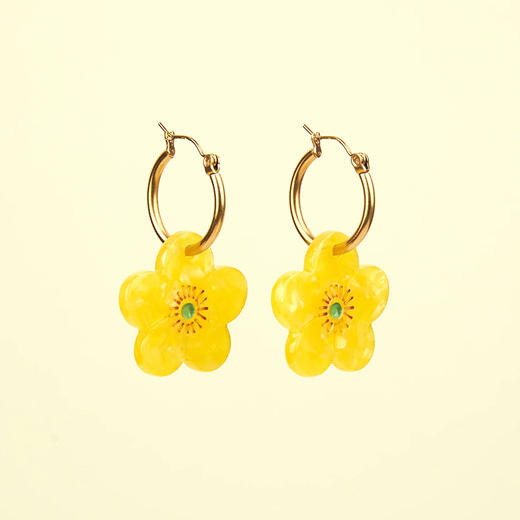 北京仓｜Coucou Suzette-Buttercup-黄色花朵 耳环［法国设计师］ 商品图4