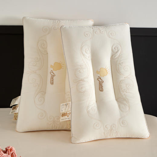 自然醒立体绣花贵妃枕柔软高端成人枕头护颈枕助睡眠枕头单人枕XK 商品图14
