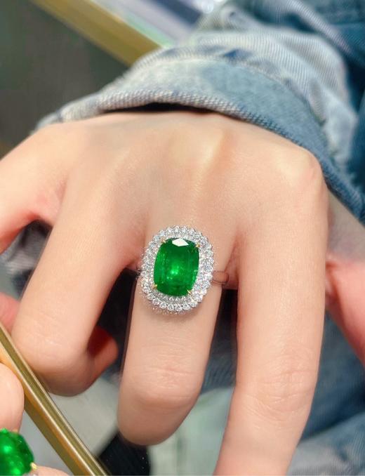 3.85ct刻面祖母绿戒指吊坠 商品图2