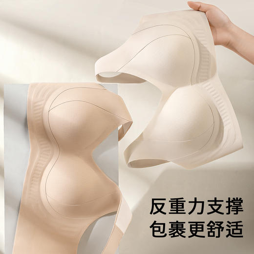 D1-💟【B-D杯】【大胸显圆】润微7A抑菌桑蚕丝半固定罩杯穿出圆润胸型内衣文胸  雪洛映霞 商品图5