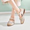 【母亲节礼物】信诺妈妈凉鞋2025新款夏季镂空单鞋中老年真皮女鞋X5L00391 商品缩略图5