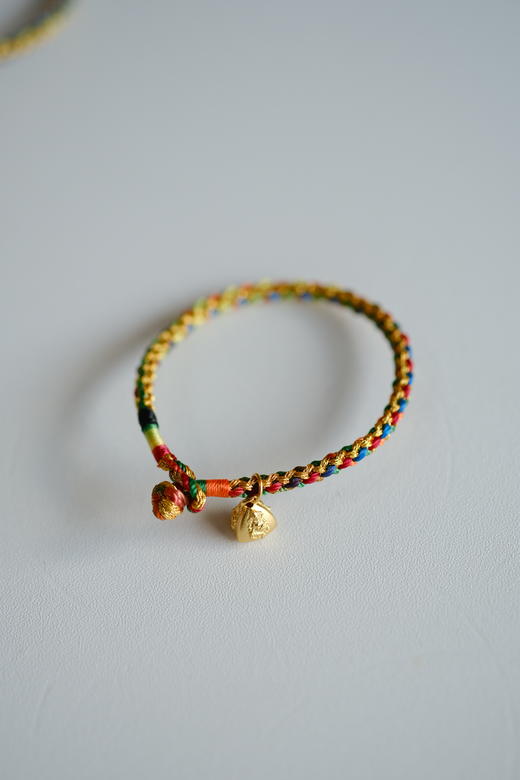 米马杂货 纯手工编制 五彩手机链 925银镀金雷锋塔与粽子 商品图7