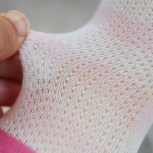 【6双6折】【3-5岁】卡通条纹儿童夏季袜子薄款网面透气中筒袜女宝袜子男宝棉袜【2双装 2513206】 商品图4