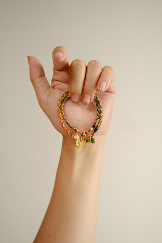 米马杂货 纯手工编制 五彩手机链 925银镀金雷锋塔与粽子 商品图10