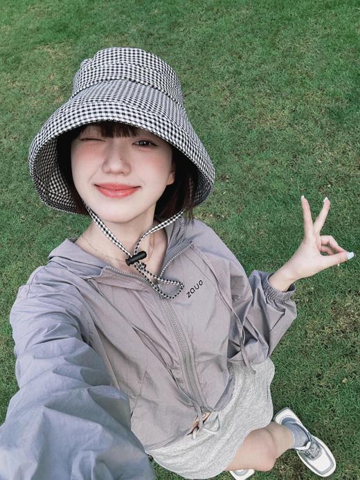 高版本❗️终于给我挖到了❗️【千鸟格防晒帽子】原版1：1定制 ‼️宇宙超低价💰49，怒省100多！本年度最佳的帽子，直接焊si在头上•ᴗ• 商品图1