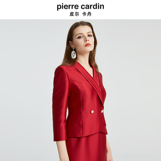 皮尔卡丹女装新款简约时尚知性礼服连衣裙P4308E4975R0 商品图4