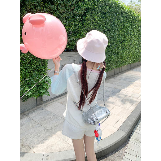 <曾小咸推荐>马卡龙配色少女防晒长袖针织T恤 商品图4