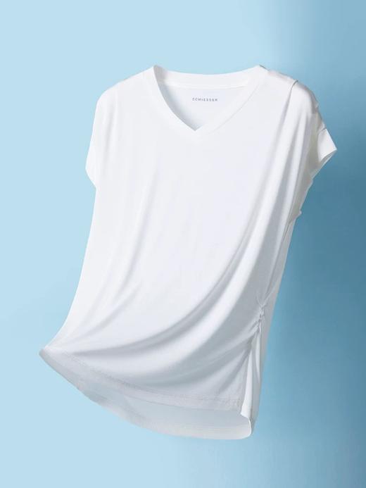 【醋酸外穿】SCHIESSER德国舒雅女士醋酸罗纹V领外穿上衣31/25043U 商品图1