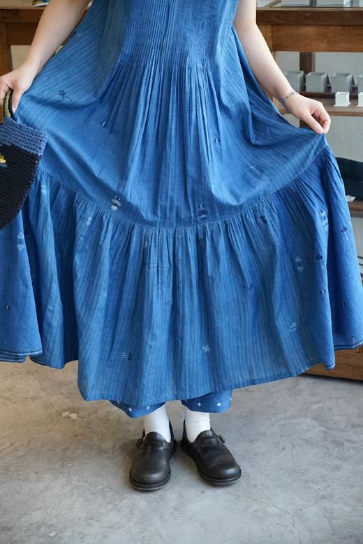 maku蓝染刺绣连衣裙 商品图5