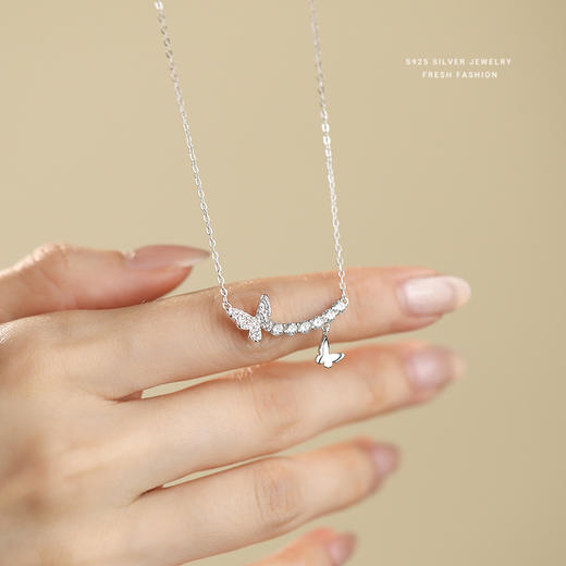 【蝴蝶效应】S925纯银锆石蝴蝶项链【YXS-A4220】 商品图2